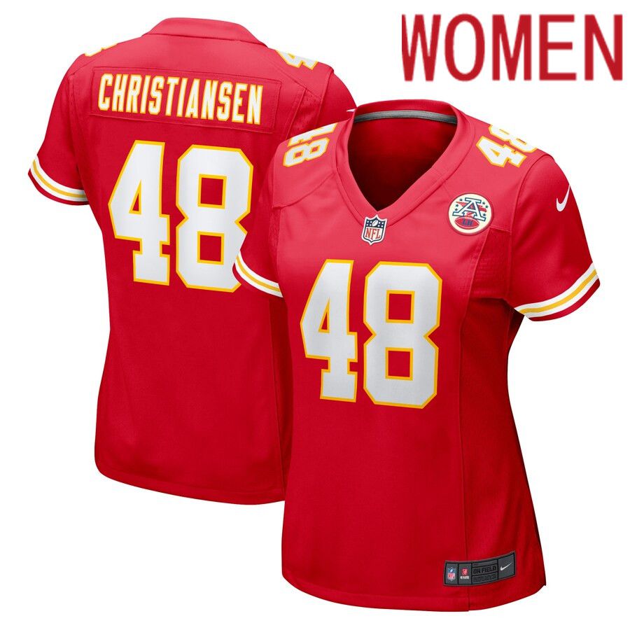 Women Kansas City Chiefs 48 Cole Christiansen Nike Red Game Player NFL Jersey